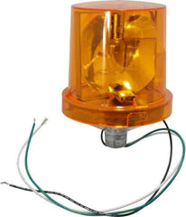 Federal Signal Corp - 4X NEMA Rated, 120 VAC, 0.22 Amp, 25 Watt, Rotating Beacon Incandescent Light - 1/2 Inch Mounted Size x Pipe Mounted, 7-1/4 Inch High, 5-1/2 Inch Diameter, 90 Flashes per min, Includes Lamp - Eagle Tool & Supply