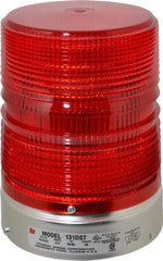 Federal Signal Corp - 120 VAC, 3R NEMA Rated, Strobe Tube, Red, Double Flash Strobe Light - 80 Flashes per min, 1/2 Inch Pipe, 5-11/16 Inch Diameter, 8-1/2 Inch High, IP45 Ingress Rating, Pipe Mount - Eagle Tool & Supply