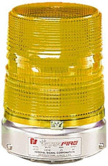 Federal Signal Corp - 120 VAC, 3R NEMA Rated, Strobe Tube, Amber, Double Flash Strobe Light - 80 Flashes per min, 1/2 Inch Pipe, 5-11/16 Inch Diameter, 8-1/2 Inch High, IP45 Ingress Rating, Pipe Mount - Eagle Tool & Supply