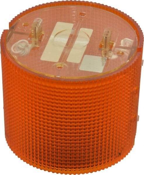 Federal Signal Corp - Incandescent Lamp, Amber, Flashing and Steady, Stackable Tower Light Module - 120 VAC, 0.13 Amp, 1 NEMA Rated, Base Mount - Eagle Tool & Supply