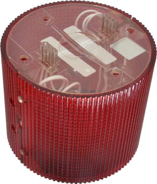 Federal Signal Corp - Incandescent Lamp, Red, Flashing and Steady, Stackable Tower Light Module - 120 VAC, 0.13 Amp, 1 NEMA Rated, Base Mount - Eagle Tool & Supply