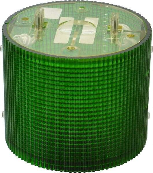 Federal Signal Corp - Incandescent Lamp, Green, Flashing and Steady, Stackable Tower Light Module - 120 VAC, 0.13 Amp, 1 NEMA Rated, Base Mount - Eagle Tool & Supply