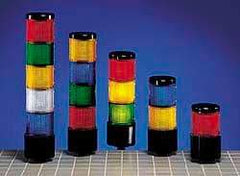 Federal Signal Corp - Incandescent Lamp, Blue, Flashing and Steady, Stackable Tower Light Module - 24 VDC, 0.76 Amp, 1 NEMA Rated, Base Mount - Eagle Tool & Supply