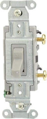 Hubbell Wiring Device-Kellems - 1 Pole, 120 to 277 VAC, 15 Amp, Commercial Grade, Toggle, Wall and Dimmer Light Switch - 4-1/16 Inch High - Eagle Tool & Supply