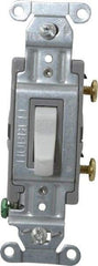 Hubbell Wiring Device-Kellems - 1 Pole, 120 to 277 VAC, 20 Amp, Commercial Grade, Toggle, Wall and Dimmer Light Switch - 4-1/16 Inch High - Eagle Tool & Supply