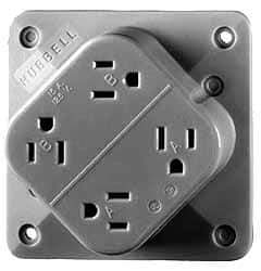 Hubbell Wiring Device-Kellems - Brown Adapter Plate - For Use With 1-and 2-Gang Device Boxes - Eagle Tool & Supply