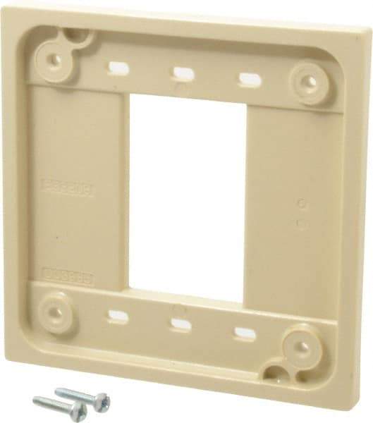 Hubbell Wiring Device-Kellems - Ivory Adapter Plate - For Use With 1-and 2-Gang Device Boxes - Eagle Tool & Supply