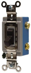 Hubbell Wiring Device-Kellems - 2 Pole, 120 to 277 VAC, 15 Amp, Industrial Toggle, Wall and Dimmer Light Switch - 1-5/16 Inch Wide x 4-1/16 Inch High - Eagle Tool & Supply