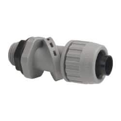 Hubbell Wiring Device-Kellems - 1/2" Trade, Thermoplastic Push In Flexible Liquidtight Conduit Connector - Noninsulated - Eagle Tool & Supply