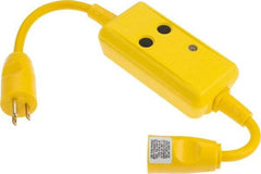 Hubbell Wiring Device-Kellems - 1 Outlet, 125 Volt, 15 Amp Rating, 4 to 6mA Max Surge, Floor, Industrial GFCI - 1-1/2 Ft. Long Cord, 5-15R NEMA Configuration, Plastic Housing - Eagle Tool & Supply