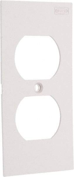 Hubbell Wiring Device-Kellems - Rectangular Raceway Plate - White, For Use with Hubbell BT3BC5 Three Channel, MediaTrak, Nonmetallic PlugTrak, PB2, PB3, PDB12, PS3, PT12, PW1 Series Raceways - Eagle Tool & Supply