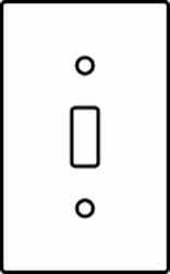 Hubbell Wiring Device-Kellems - 1 Gang, 4-1/2 Inch Long x 2.78 Inch Wide, Standard Switch Plate - Toggle Switch, Brass, Brass - Eagle Tool & Supply