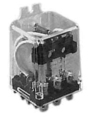 ACI - 8 Pins, Square Electromechanical Blade General Purpose Relay - 10 Amp at 240 VAC, DPDT, 24 VDC - Eagle Tool & Supply