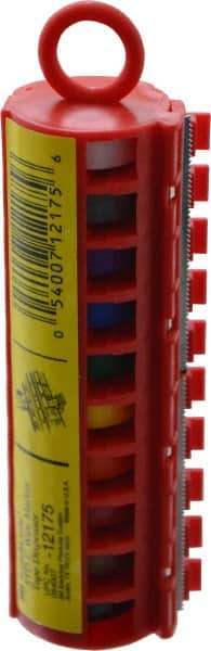 3M - 8' Long x 0.215" Wide, Polyester Film, Write On Handheld Dispenser - Multicolor Background, Self Adhesive, Blank - Eagle Tool & Supply