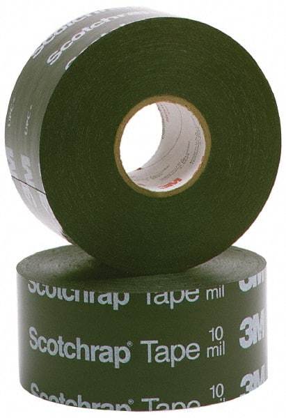 3M - 6" x 100', Black Vinyl Electrical Tape - Series 51, 20 mil Thick, 575 V/mil Dielectric Strength, 40 Lb./Inch Tensile Strength - Eagle Tool & Supply