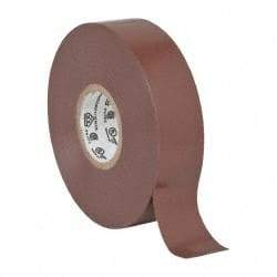 3M - 3/4" x 66', Brown Vinyl Electrical Tape - Series 35, 7 mil Thick, 1,250 V/mil Dielectric Strength, 17 Lb./Inch Tensile Strength - Eagle Tool & Supply