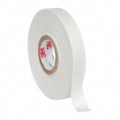 3M - 1/2" x 66', White Glass Cloth Electrical Tape - Series 27, 7 mil Thick, 150 Lb./Inch Tensile Strength - Eagle Tool & Supply