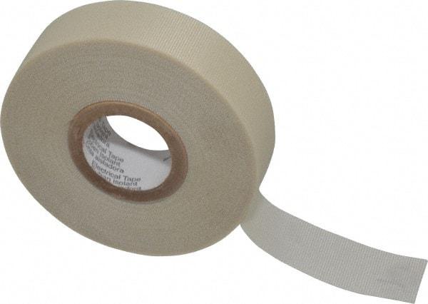 3M - 3/4" x 66', White Glass Cloth Electrical Tape - Series 69, 7 mil Thick, 180 Lb./Inch Tensile Strength - Eagle Tool & Supply