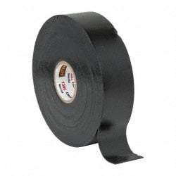 3M - 1" x 30', Black Rubber Electrical Tape - Series 130C, 30 mil Thick, 750 V/mil Dielectric Strength, 7.5 Lb./Inch Tensile Strength - Eagle Tool & Supply