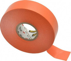 3M - 3/4" x 66', Orange Vinyl Electrical Tape - Series 35, 7 mil Thick, 1,250 V/mil Dielectric Strength, 17 Lb./Inch Tensile Strength - Eagle Tool & Supply