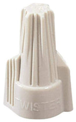 Ideal - 3, 22 to 3, 10 AWG, 600 Volt, Flame Retardant, Wing Twist on Wire Connector - Tan, 221°F - Eagle Tool & Supply