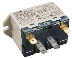 Omron - 1.7 to 2.5 VA Power Rating, Standard Electromechanical Quick Connect General Purpose Relay - 25 Amp at 220 VAC, DPST, 240 VAC, 68.5mm Wide x 47mm High x 33.5mm Deep - Eagle Tool & Supply