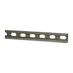 Thomas & Betts - 10' Long x 1-5/8" Wide x 13/16" High, 14 Gauge, Strip Steel, Half Slot Framing Channel & Strut - 0.075" Thick, Gold Galvanized - Eagle Tool & Supply