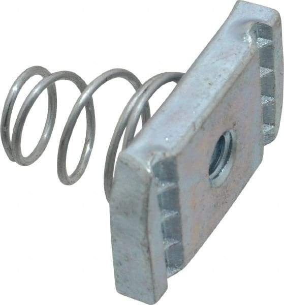 Thomas & Betts - Steel Short Spring Strut Nut - 1/4" Bolt, Used with Thomas & Betts Channel Type B Only - Eagle Tool & Supply