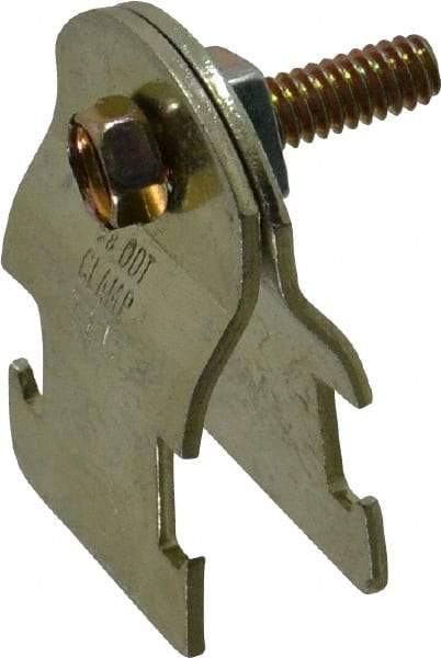 Thomas & Betts - 5/8" Pipe, 16 Gauge" Pipe or Tube Clamp - Gold Galvanized, 650 Lb Capacity - Eagle Tool & Supply