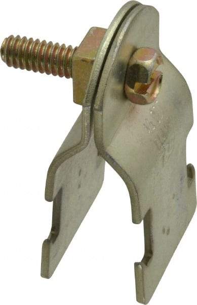 Thomas & Betts - 3/4" Pipe, 16 Gauge" Pipe or Tube Clamp - Gold Galvanized, 650 Lb Capacity - Eagle Tool & Supply