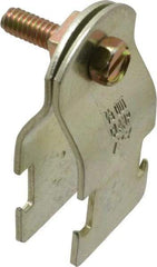 Thomas & Betts - 7/8" Pipe, 16 Gauge" Pipe or Tube Clamp - Gold Galvanized, 650 Lb Capacity - Eagle Tool & Supply