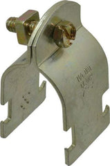 Thomas & Betts - 1-1/4" Pipe, 14 Gauge" Pipe or Tube Clamp - Gold Galvanized, 1,000 Lb Capacity - Eagle Tool & Supply