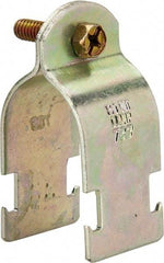 Thomas & Betts - 1-3/8" Pipe, 14 Gauge" Pipe or Tube Clamp - Gold Galvanized, 1,000 Lb Capacity - Eagle Tool & Supply