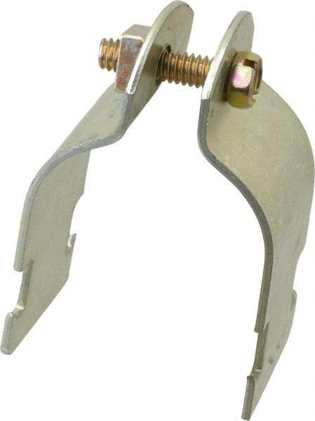 Thomas & Betts - 1-1/2" Pipe, 14 Gauge" Pipe or Tube Clamp - Gold Galvanized, 1,000 Lb Capacity - Eagle Tool & Supply