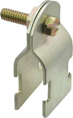 Thomas & Betts - 1/2" Pipe, 14 Gauge" Pipe or Conduit Clamp - Gold Galvanized, Rigid & IMC Conduit - Eagle Tool & Supply