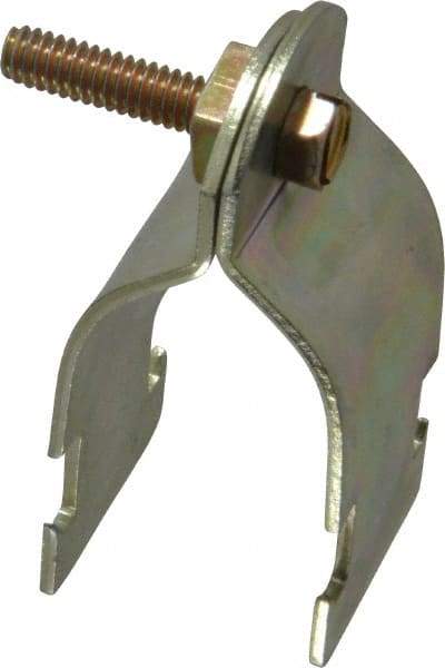 Thomas & Betts - 1" Pipe, 14 Gauge" Pipe or Conduit Clamp - Gold Galvanized, Rigid & IMC Conduit - Eagle Tool & Supply