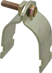 Thomas & Betts - 1-1/2" Pipe, 12 Gauge" Pipe or Conduit Clamp - Gold Galvanized, Rigid & IMC Conduit - Eagle Tool & Supply