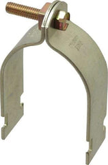 Thomas & Betts - 2-1/2" Pipe, 12 Gauge" Pipe or Conduit Clamp - Gold Galvanized, Rigid & IMC Conduit - Eagle Tool & Supply