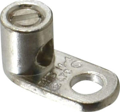 Thomas & Betts - 14-4 AWG Noninsulated Lug Connection D Shaped Ring Terminal - 3/8" Stud, 1-1/8" OAL x 17/32" Wide, Tin Plated Copper Contact - Eagle Tool & Supply