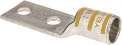 Thomas & Betts - 250 kcmil Wire Noninsulated Crimp Connection Rectangle Ring Terminal - 3/8" Stud, 3.28" OAL x 1.13" Wide, Tin Plated Copper Contact - Eagle Tool & Supply