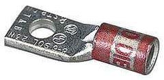 Thomas & Betts - 300 kcmil Wire Noninsulated Compression Connection Square Ring Terminal - 5/8" Stud, 3.03" OAL x 1-1/4" Wide, Tin Plated Copper Contact - Eagle Tool & Supply