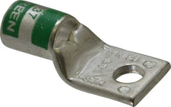 Thomas & Betts - 1 AWG Noninsulated Compression Connection Square Ring Terminal - 1/4" Stud, 1-1/2" OAL x 0.68" Wide, Tin Plated Copper Contact - Eagle Tool & Supply