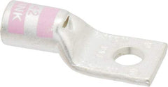 Thomas & Betts - 1/0 AWG Noninsulated Compression Connection Square Ring Terminal - 5/16" Stud, 1.83" OAL x 3/4" Wide, Tin Plated Copper Contact - Eagle Tool & Supply