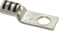 Thomas & Betts - 2/0 AWG Noninsulated Compression Connection Square Ring Terminal - 1/2" Stud, 2-1/4" OAL x 0.83" Wide, Tin Plated Copper Contact - Eagle Tool & Supply