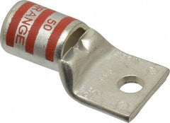 Thomas & Betts - 3/0 AWG Noninsulated Compression Connection Rectangle Ring Terminal - 1/4" Stud, 1-3/4" OAL x 0.92" Wide, Tin Plated Copper Contact - Eagle Tool & Supply