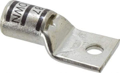 Thomas & Betts - 500 kcmil Wire Noninsulated Compression Connection Square Ring Terminal - 1/2" Stud, 3.3" OAL x 1.61" Wide, Tin Plated Copper Contact - Eagle Tool & Supply