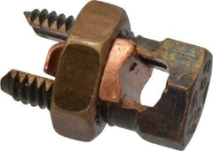 Thomas & Betts - 6 to 2 AWG, Copper Wire Compatible, Copper Alloy, Hex Split Bolt Connector - 1-11/32" OAL, 11/16" Head Width, 7/8" Base Width - Eagle Tool & Supply