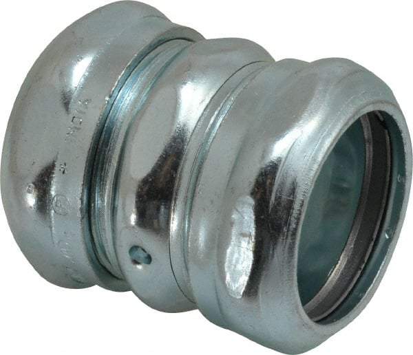 Thomas & Betts - 1-1/4" Trade, Steel Compression EMT Conduit Coupling - Noninsulated - Eagle Tool & Supply