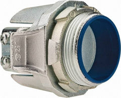 Thomas & Betts - 2-1/2" Trade, Malleable Iron Set Screw Straight FMC Conduit Connector - Insulated - Eagle Tool & Supply