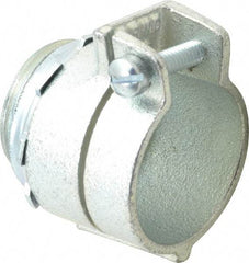 Thomas & Betts - 1" Trade, Malleable Iron Squeeze Clamp Straight FMC Conduit Connector - Noninsulated - Eagle Tool & Supply